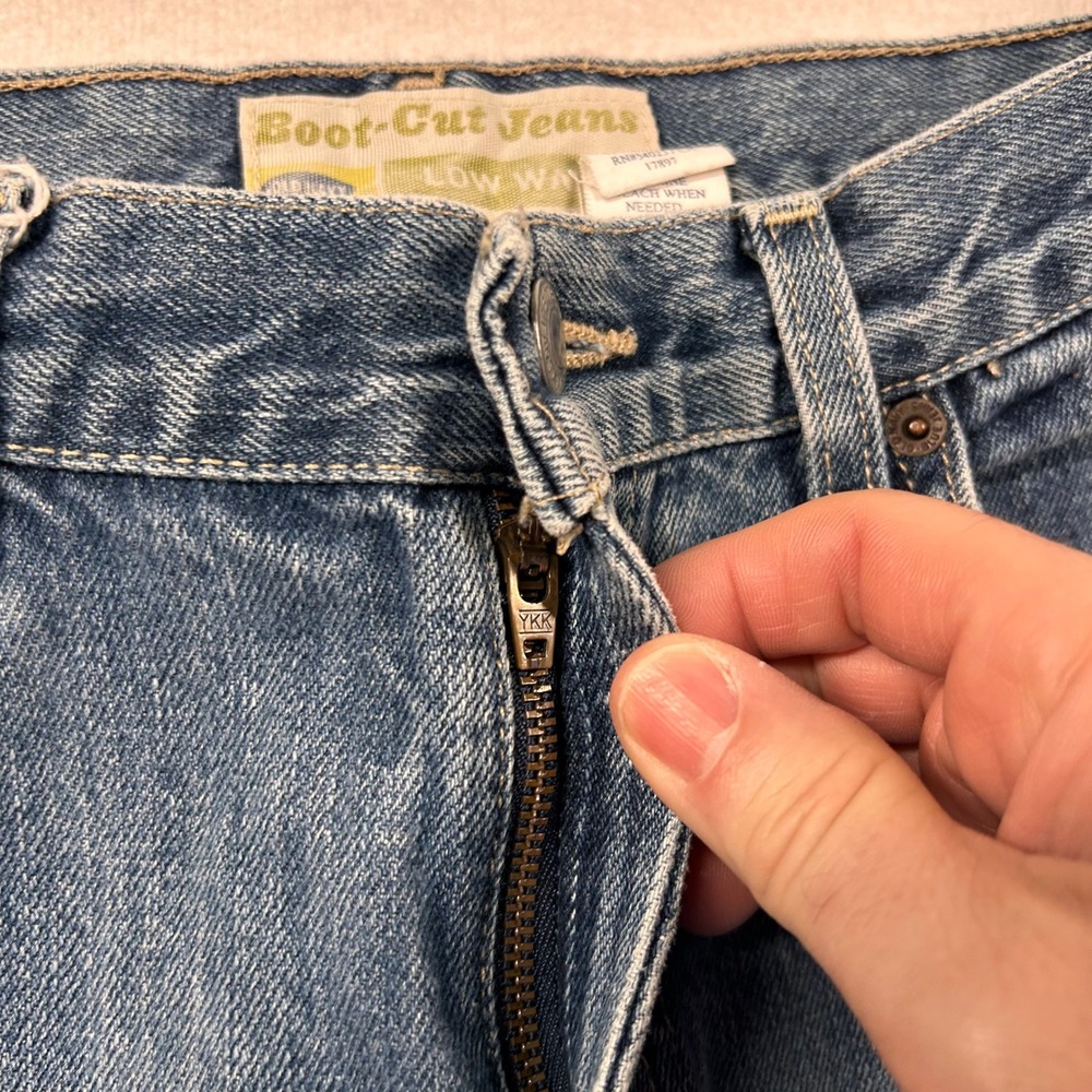 Vintage Old Navy Jeans Womens 12 Regular Bootcut Low Waist Cowboy Western Y2K - Picture 4 of 11